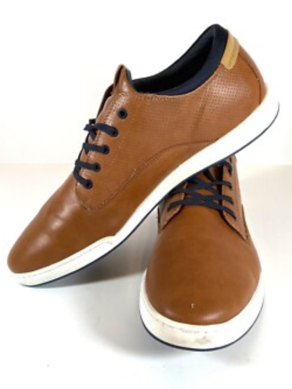 Aldo Men's Tan/Brown Leather Shoes with White Sole men’s size 12